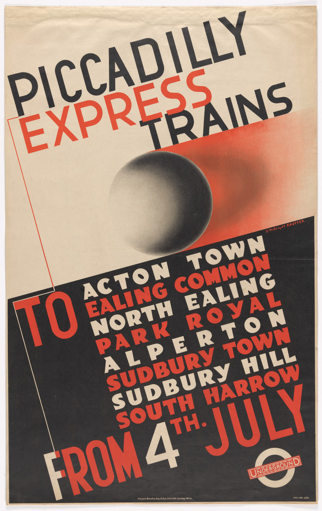 Piccadilly Express Trains (Poster for London Transport)