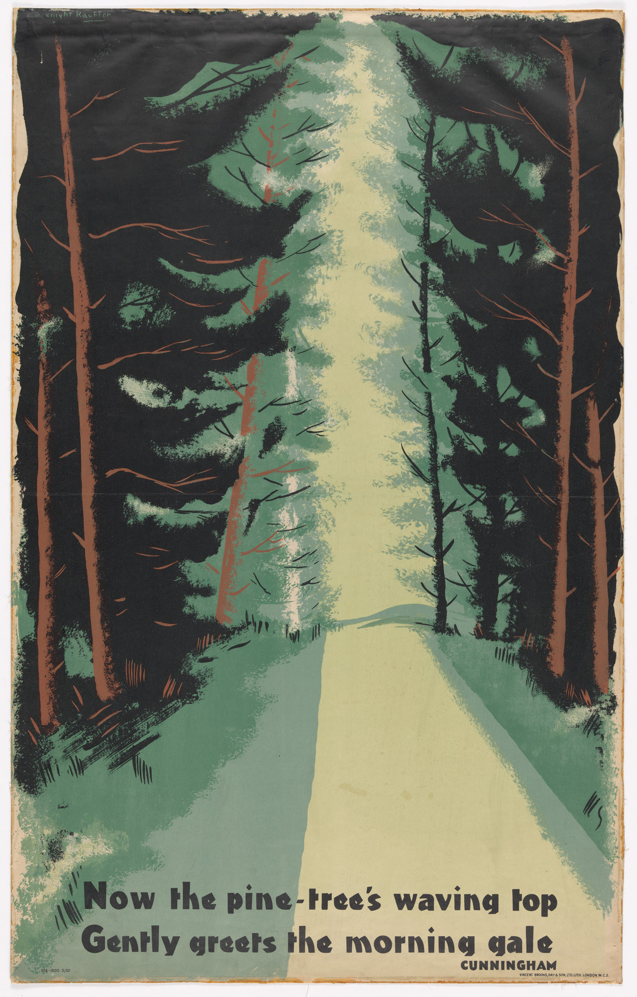 E. McKnight Kauffer. Now the Pine-Tree's Waving Top Gently Greets the Morning Gale