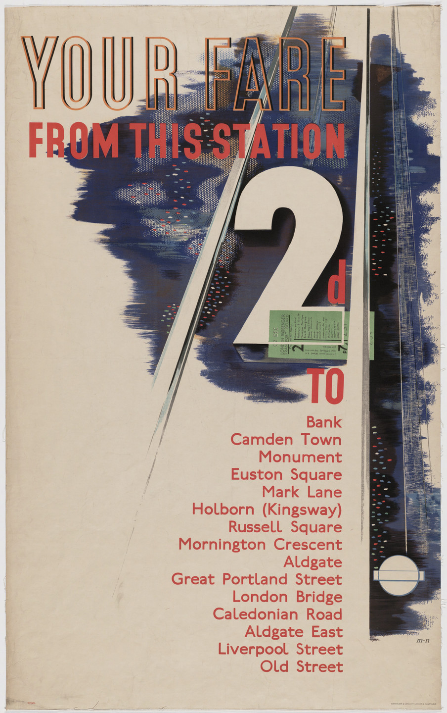 László Moholy-Nagy. Your Fare From This Station (Poster for London Transport). 1936