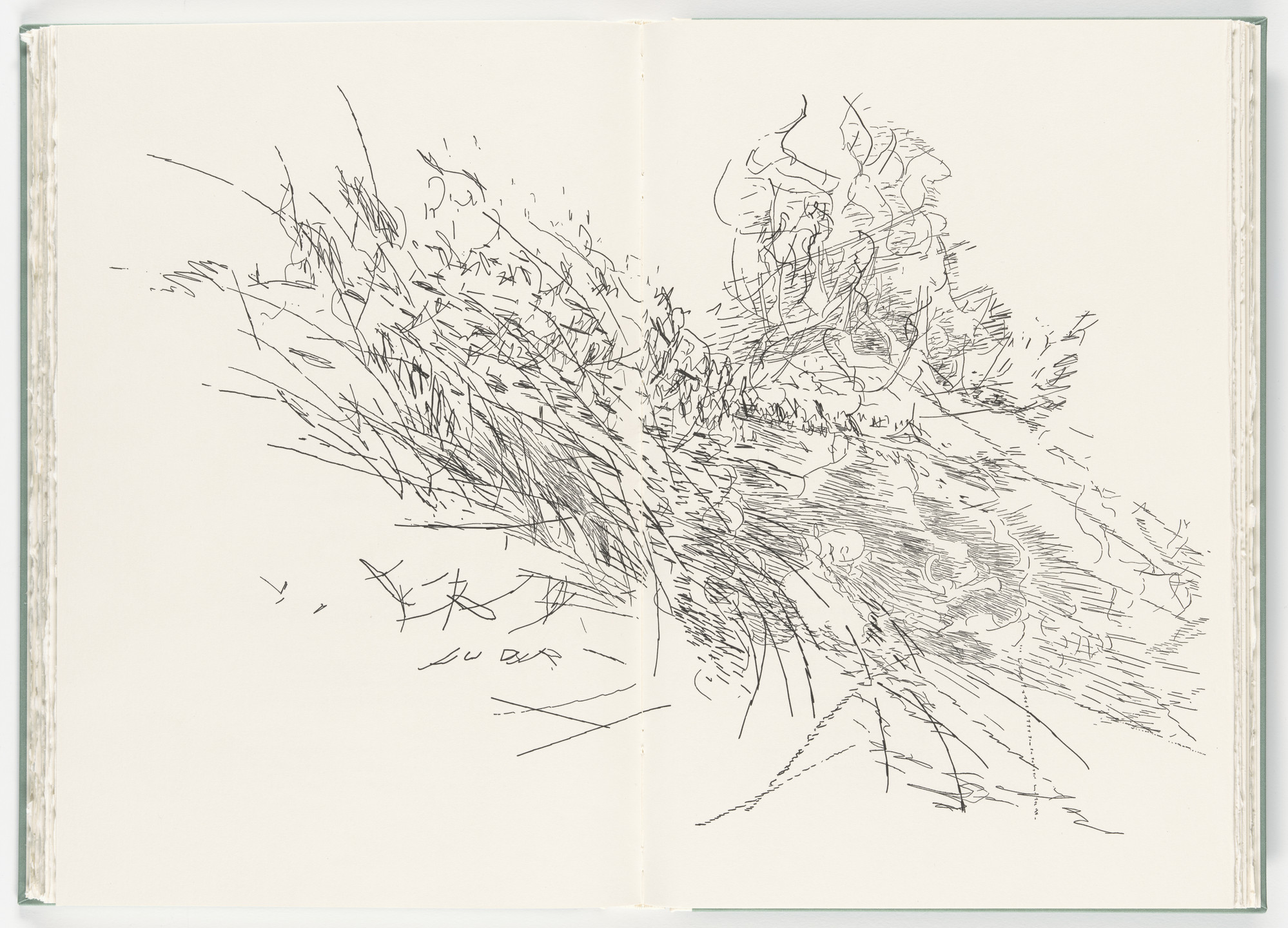 Julie Mehretu. Untitled (plate, folio 23-24) from Poetry of Sappho. 2011