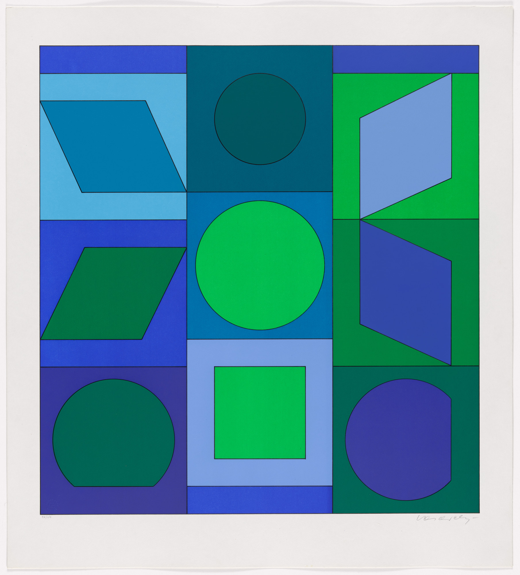 Victor Vasarely. Zafir from the portfolio Lapidaire