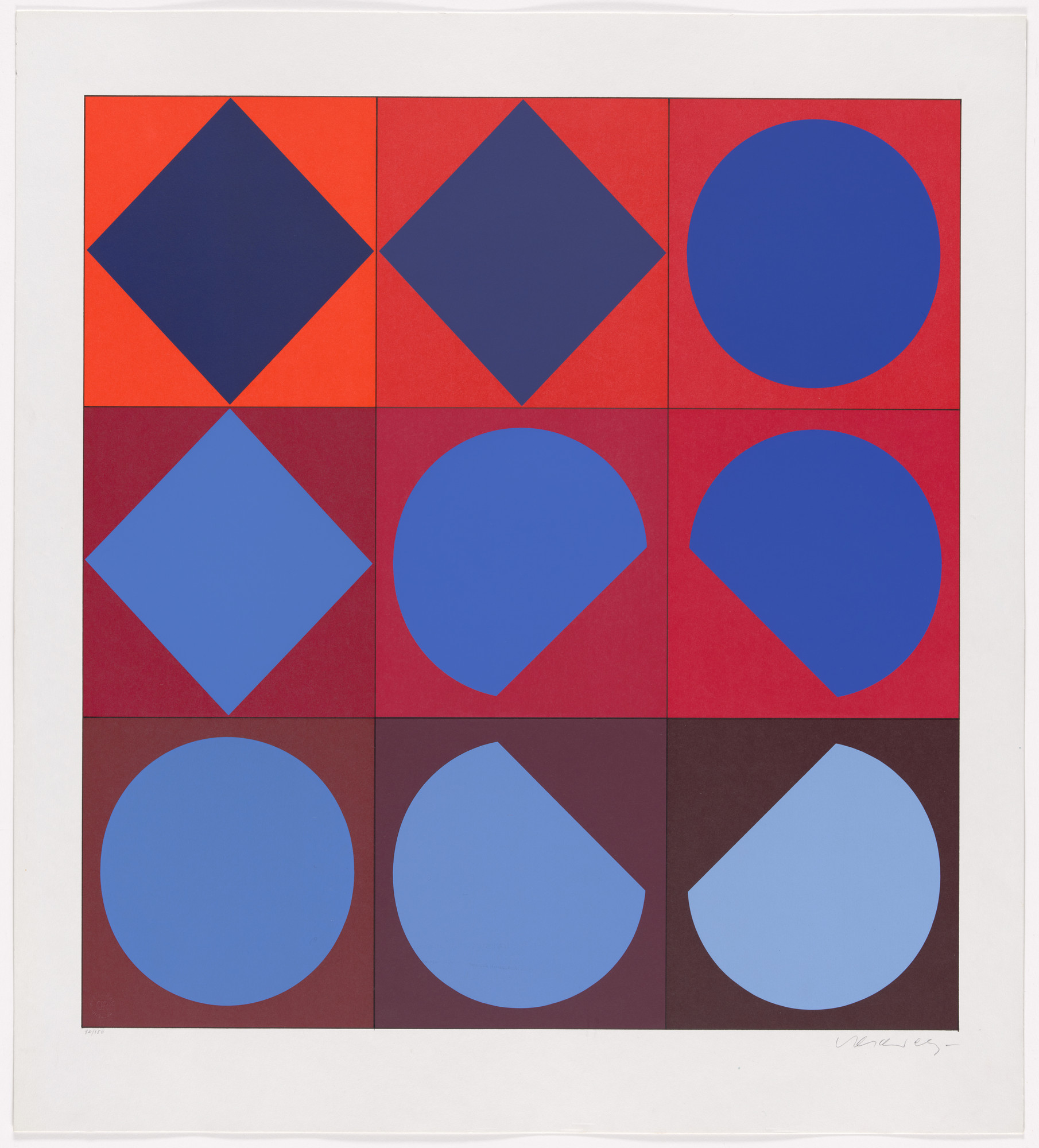 Victor Vasarely. Rubin from the portfolio Lapidaire