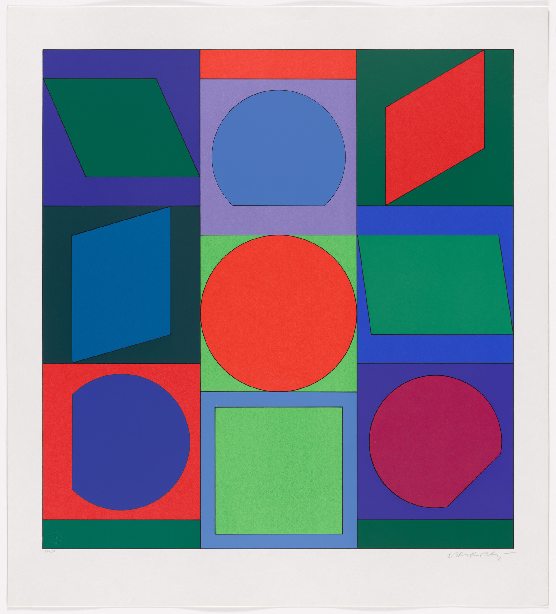 Victor Vasarely. Turkiz from the portfolio Lapidaire