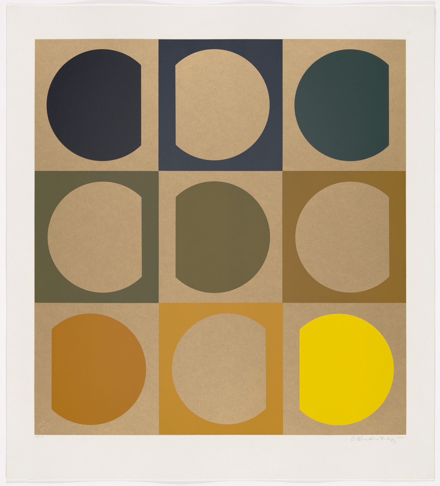 Victor Vasarely. Arany from the portfolio Lapidaire