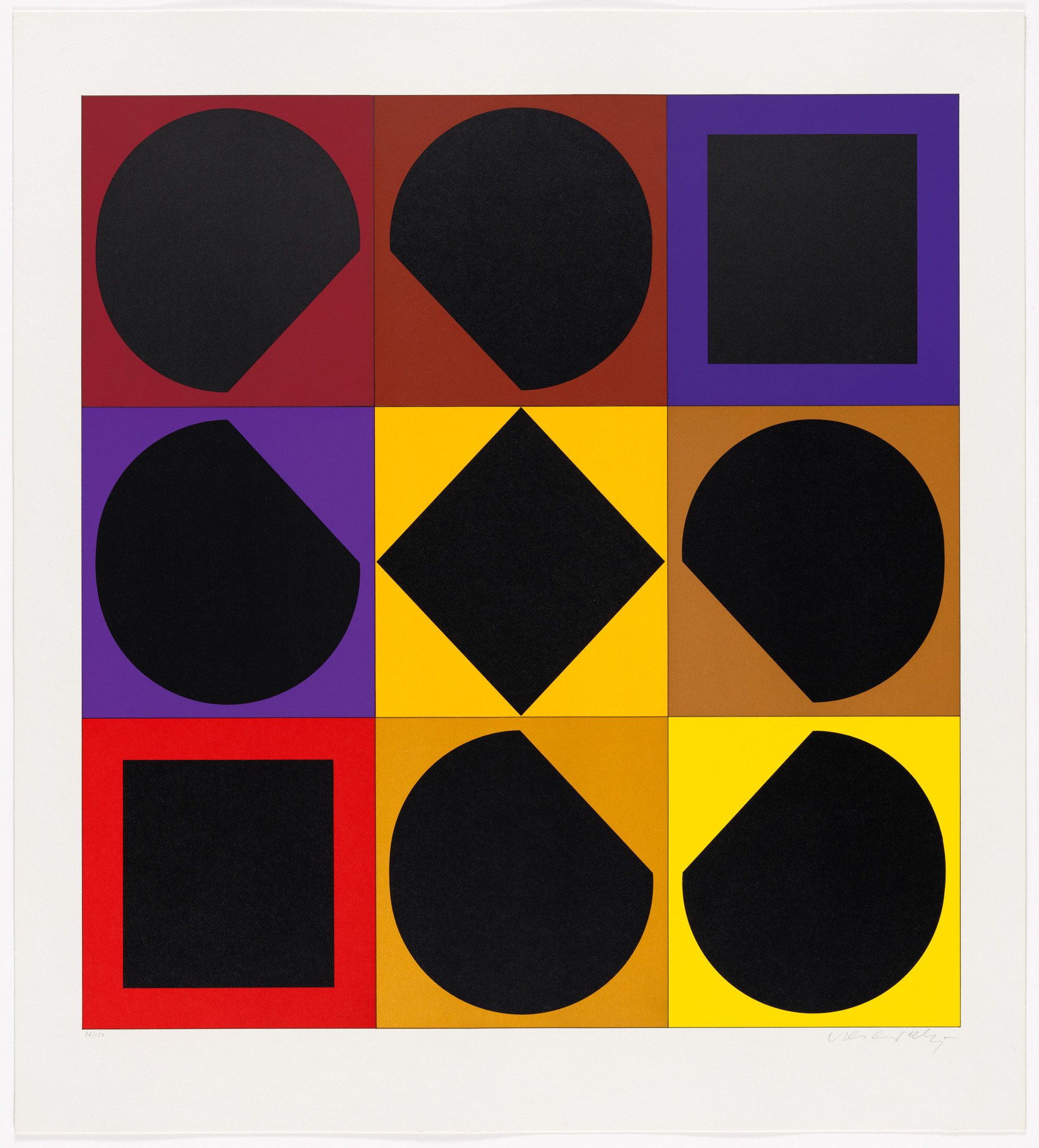 Victor Vasarely. Topaze from the portfolio Lapidaire
