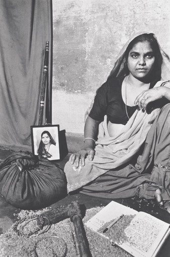 Sheba Chhachhi. Shanti - Staged Portrait, Dakshinpuri, Delhi; Shanti - With Her Children, Dakshinpuri, Delhi. 1980-91