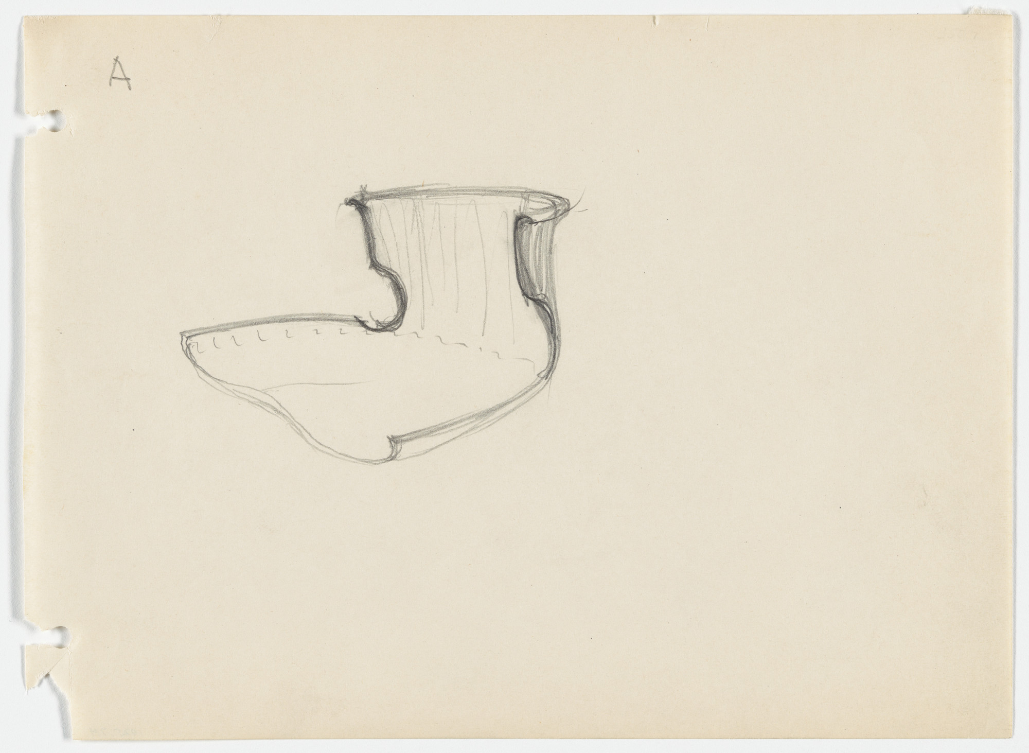 Ludwig Mies van der Rohe. Conchoidal Chair (Perspective)