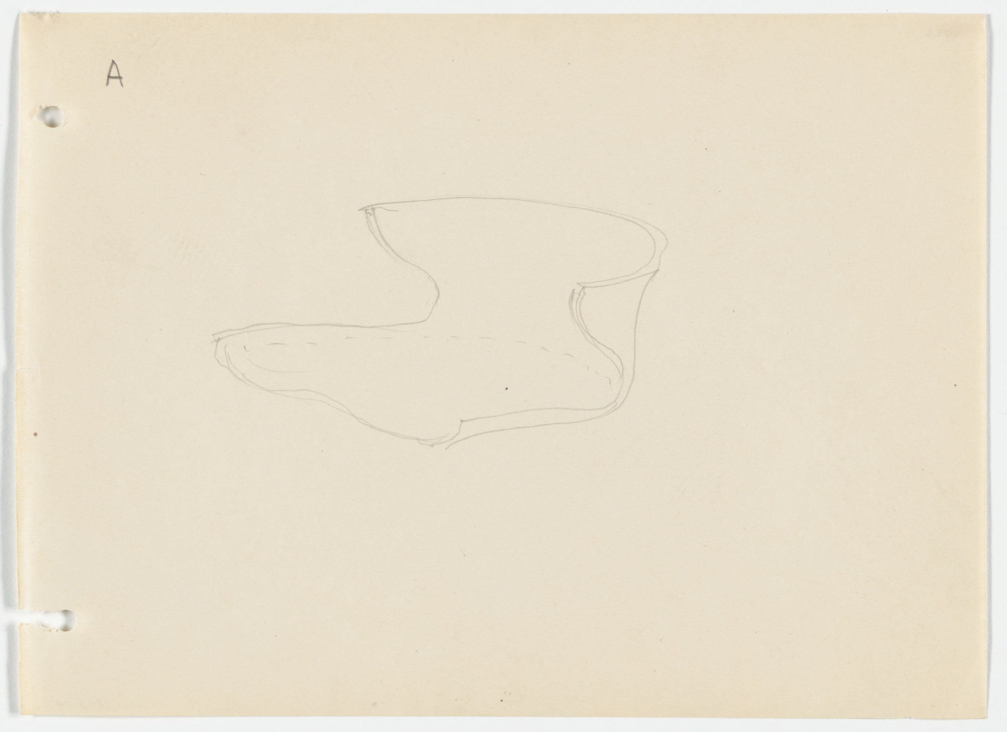 Ludwig Mies van der Rohe. Conchoidal Chair (Perspective)