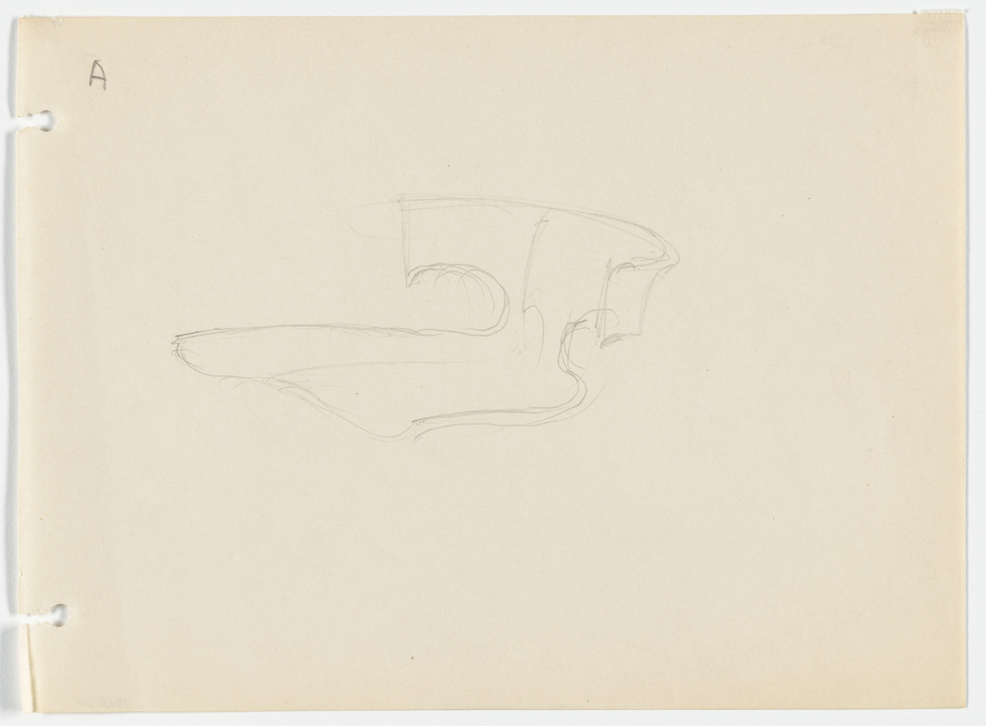 Ludwig Mies van der Rohe. Conchoidal Chair (Perspective)