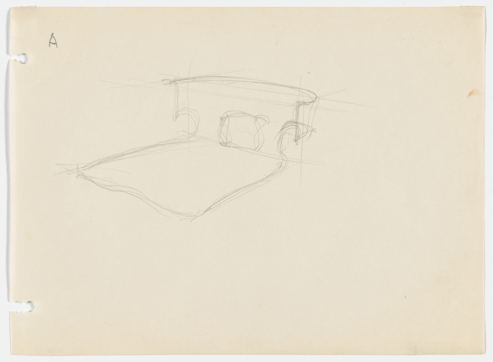 Ludwig Mies van der Rohe. Conchoidal Chair (Perspective)