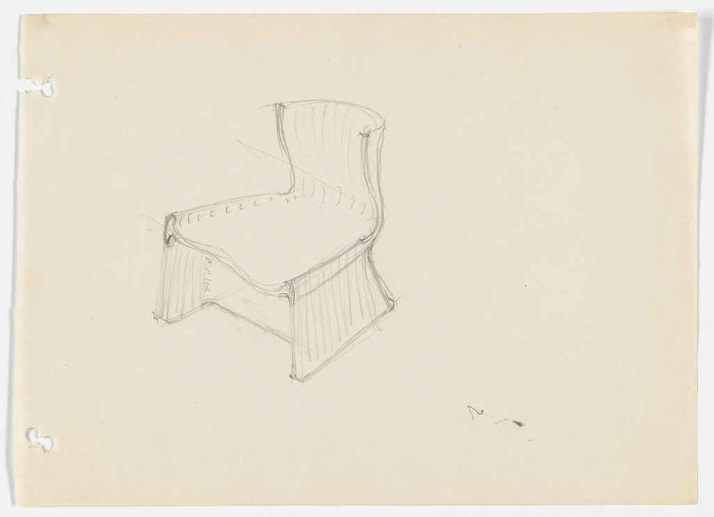 Conchoidal Chair without Arms (Perspective)