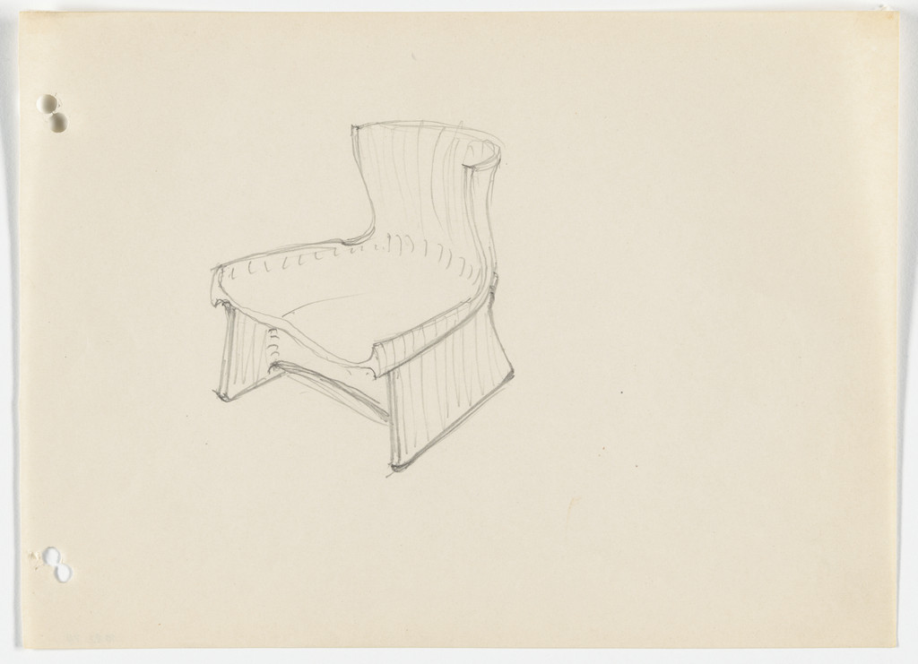 Conchoidal Chair without Arms (Perspective)