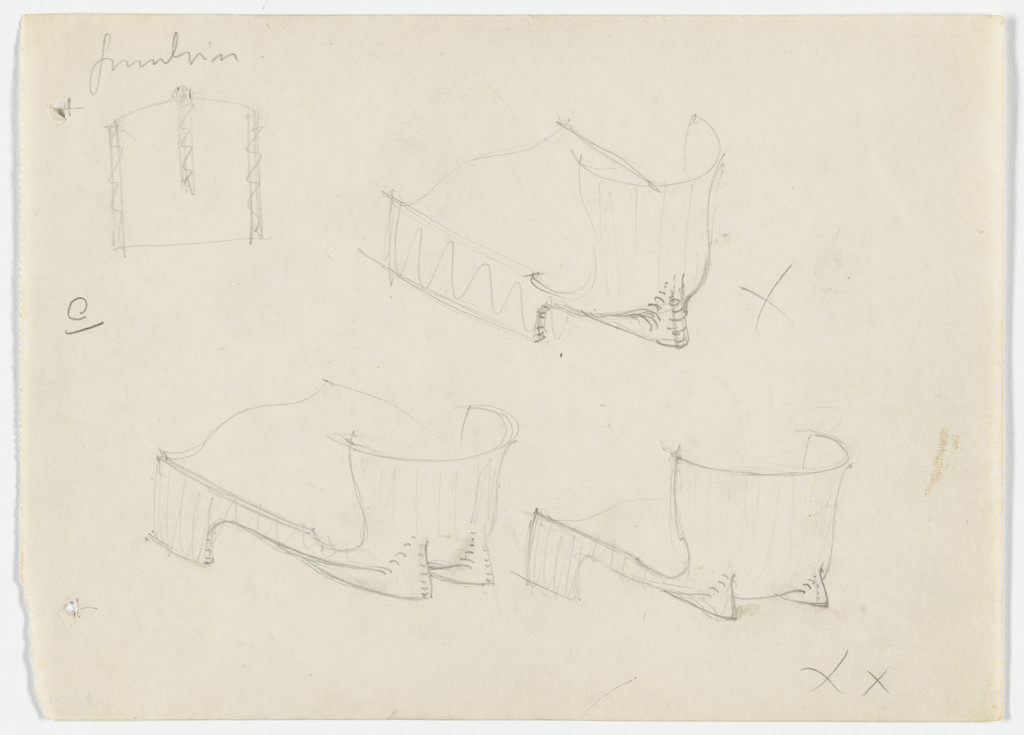 Conchoidal Chair (Perspective sketches)