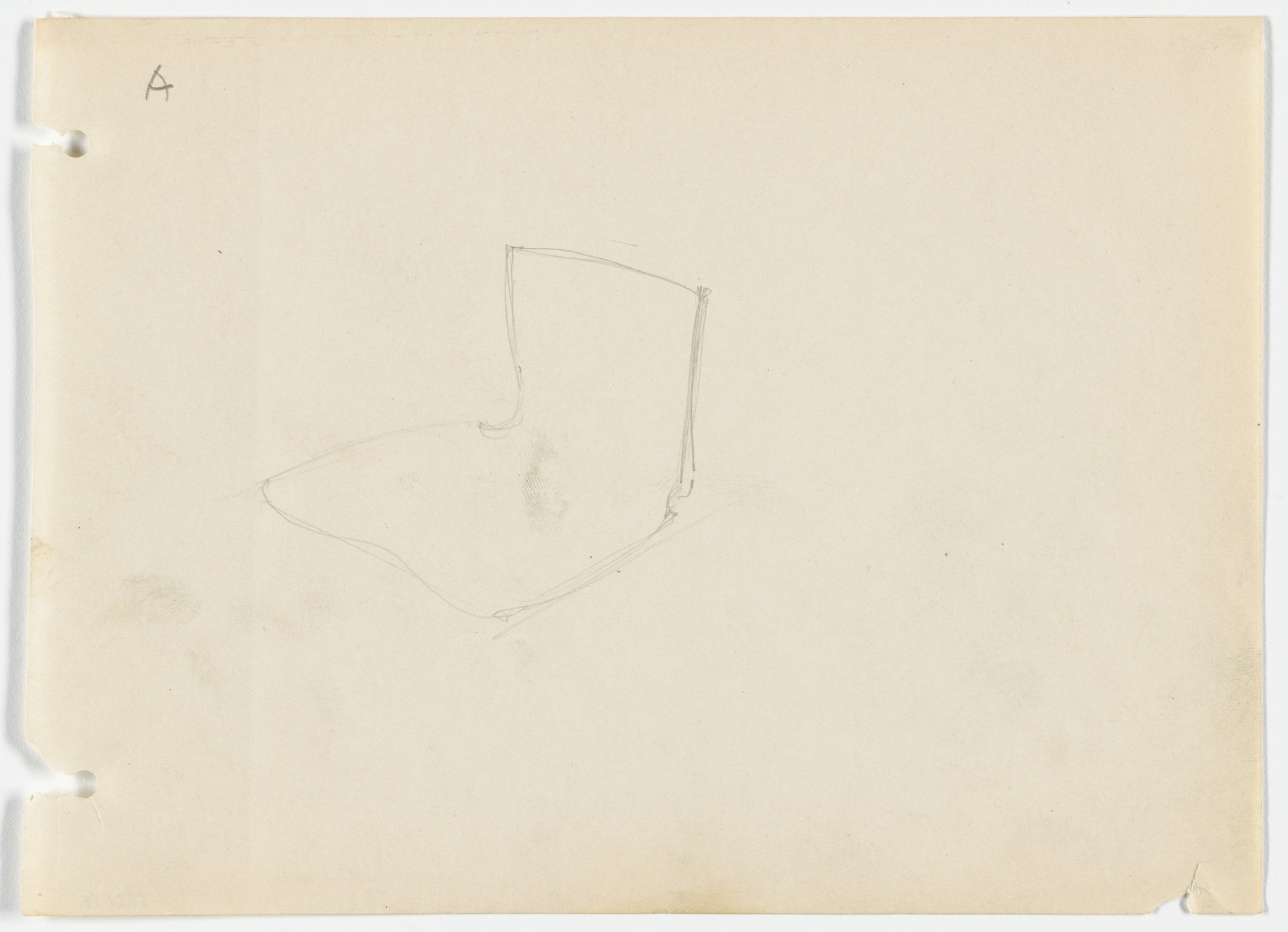 Ludwig Mies van der Rohe. Conchoidal Chair (Perspective)