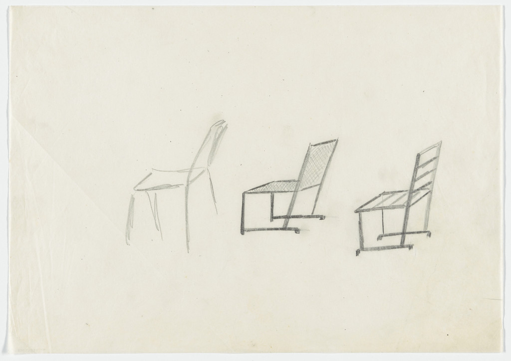 Three Chairs (Perspective sketches)