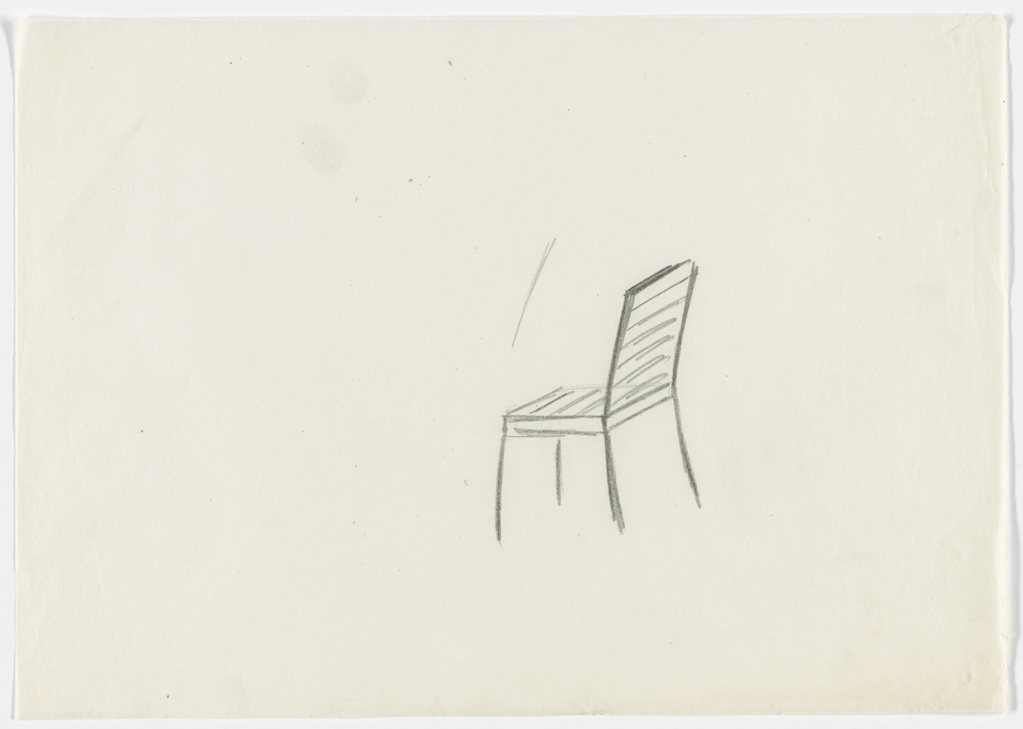 Ludwig Mies van der Rohe. Chair (Perspective sketch)