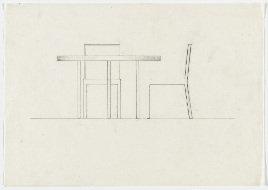 Table and Two Chairs (Elevation sketch)