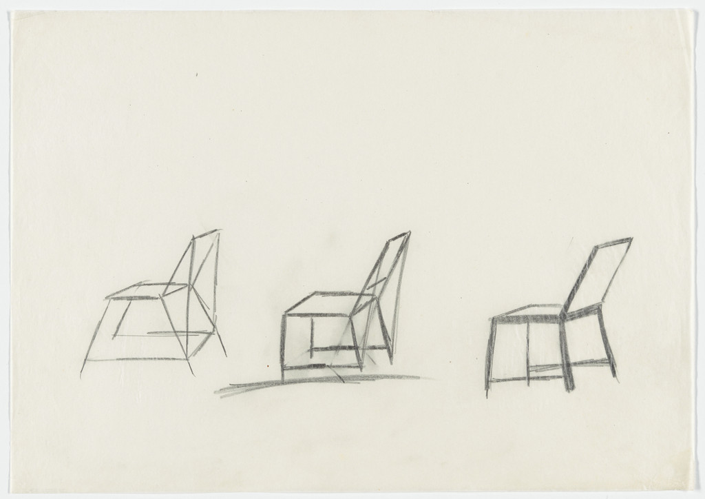 Three Chairs (Perspective sketch)