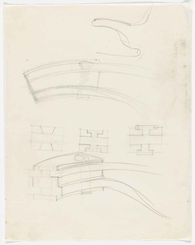 Spring Connection Details (Perspective sketch, elevation sketches)