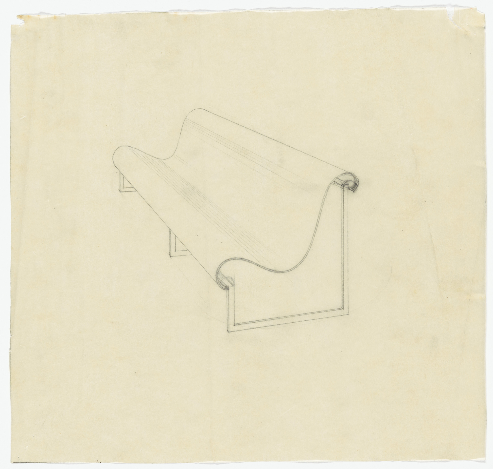 Ludwig Mies van der Rohe. Couch (Perspective sketch)