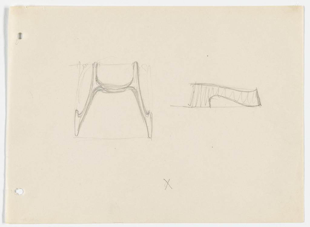 Conchoidal Chair Base (Elevation and plan sketch)