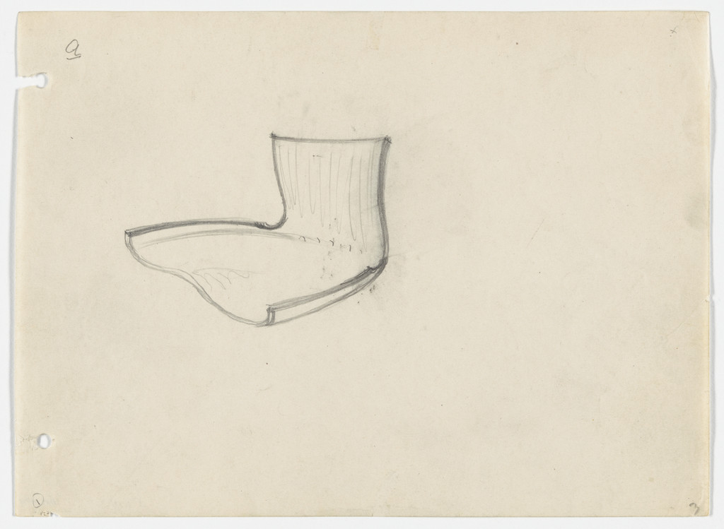 Conchoidal Chair without Arms. Seat. (Perspective sketch)