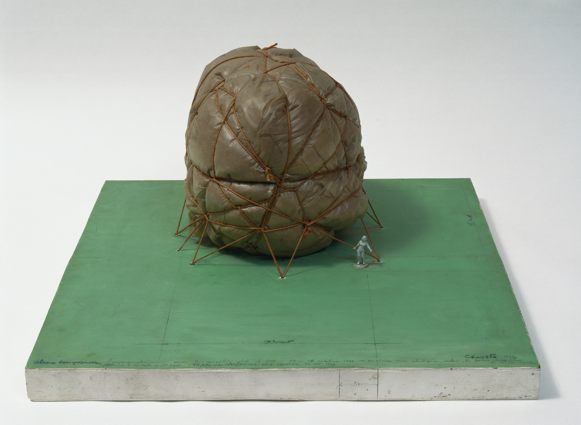 Christo. Temporary Volume - Package - For Minneapolis School of Art. October 24-28, 1966