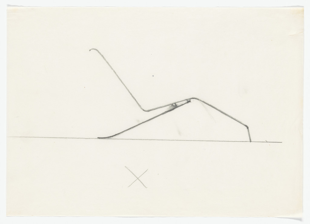 Reclining Chair without Arms (Elevation sketch)
