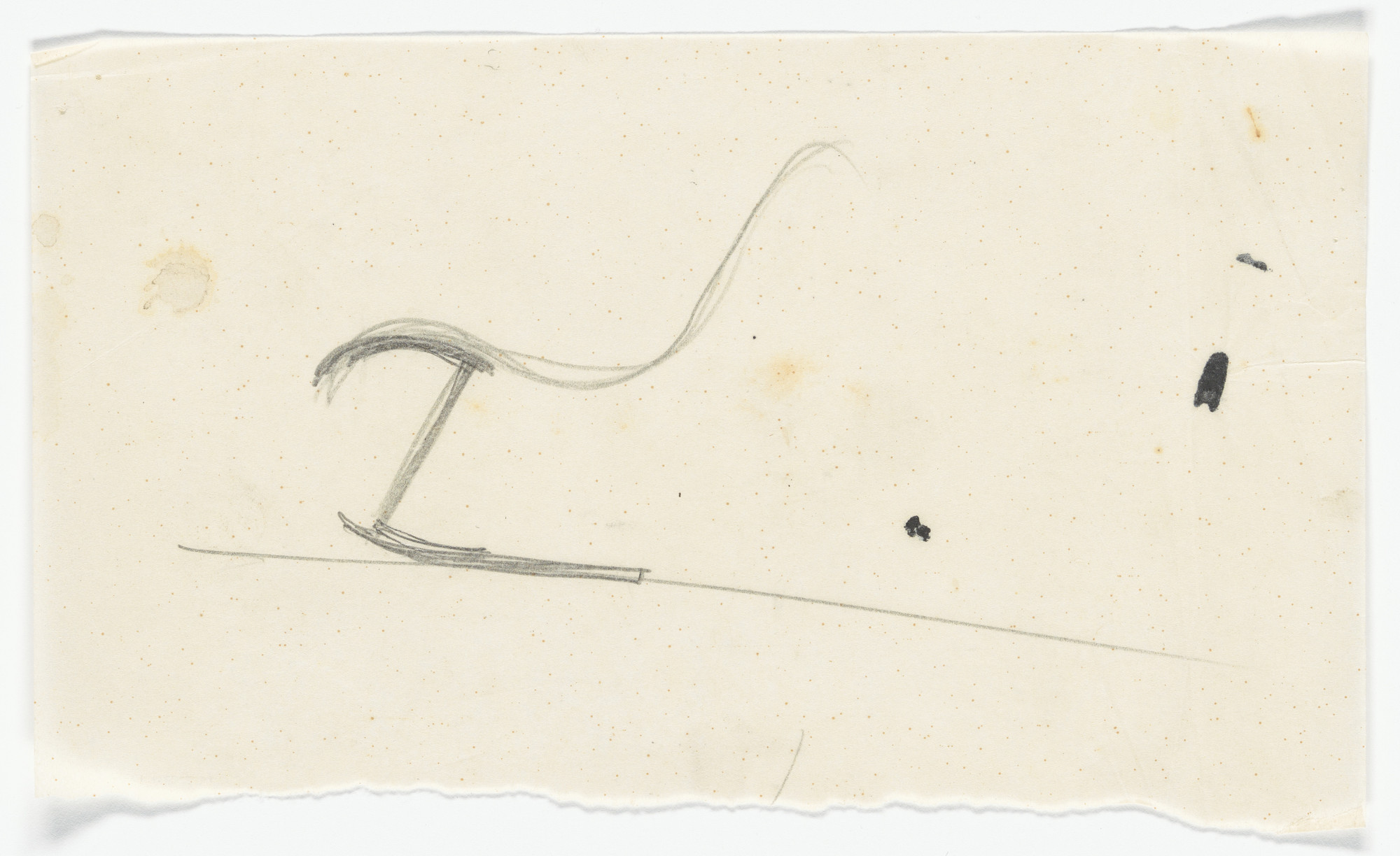 Ludwig Mies van der Rohe. Chair without Arms (Elevation sketch)