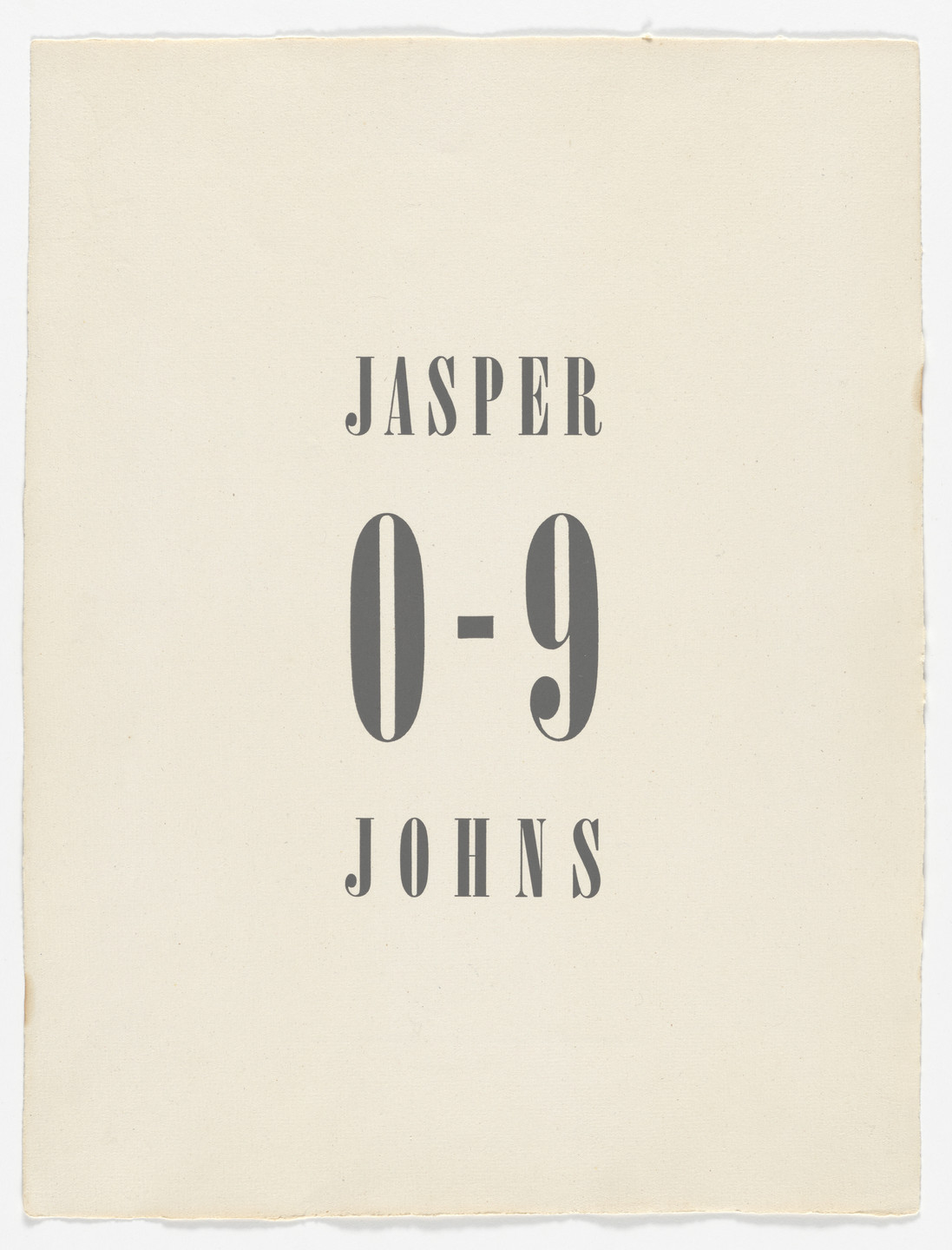 Jasper Johns. 0-9. 1960–63, published 1963