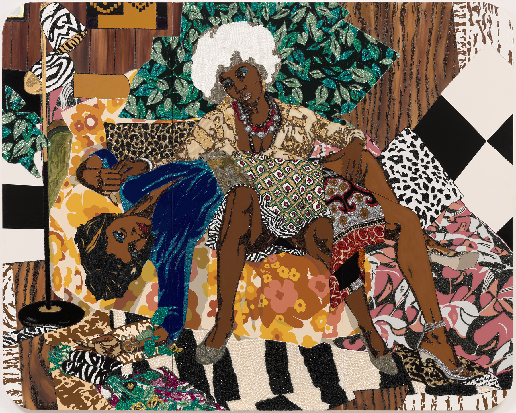 Mickalene Thomas. Leçon d’amour (Pieta). 2008