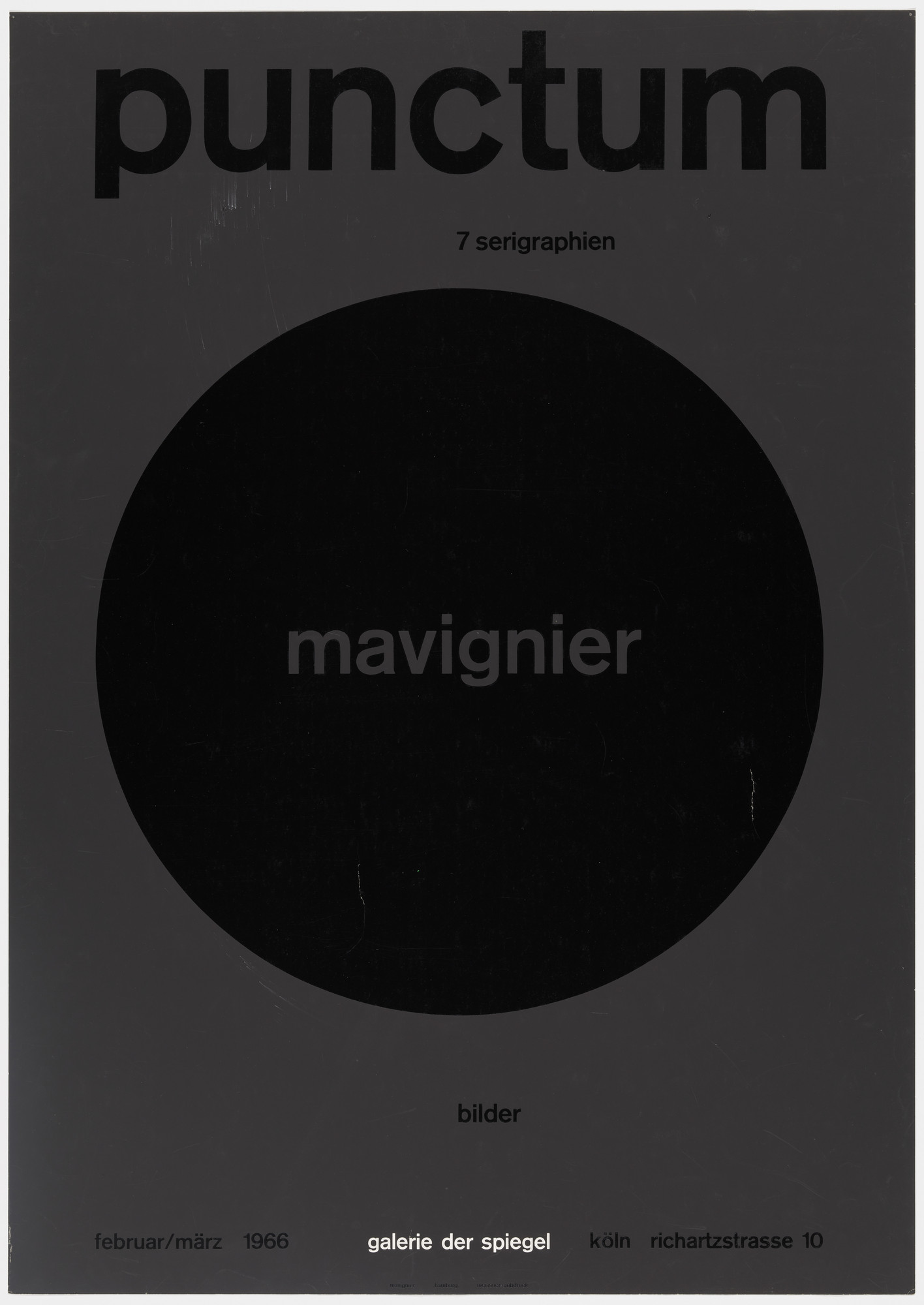 Almir Mavignier. Punctum - 7 Serigraphien - Mavignier - Galerie der Spiegel - 1966
