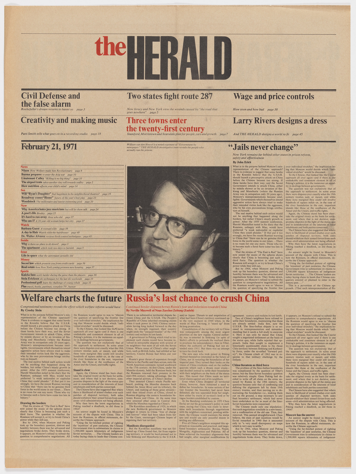 Massimo Vignelli, Lella Vignelli. The Herald, February 21, 1971