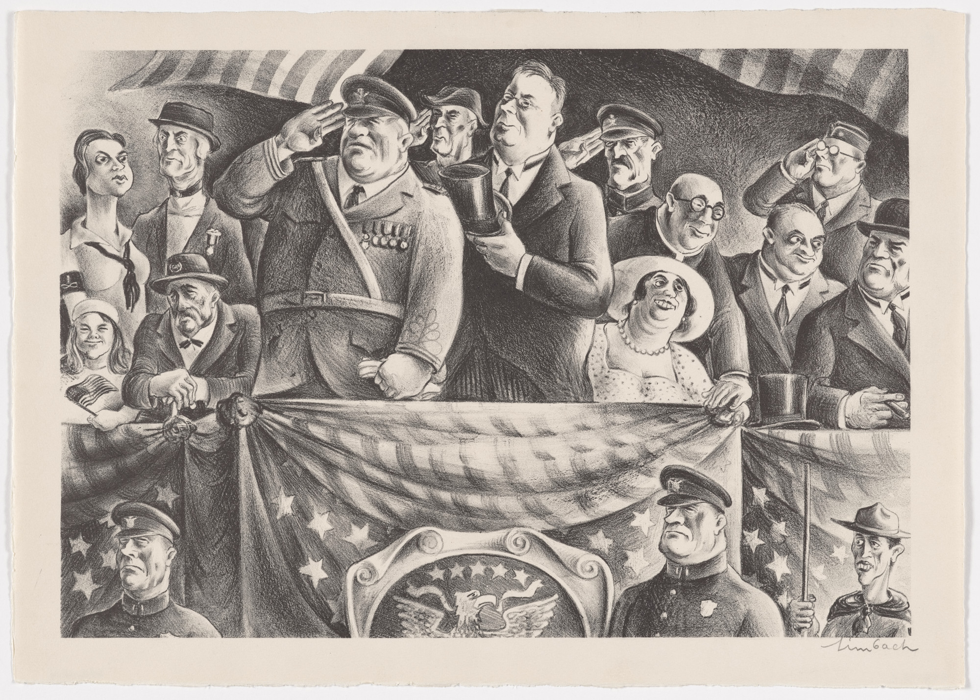 Russell Limbach. Reviewing Stand from The American Scene, no. 2. 1936