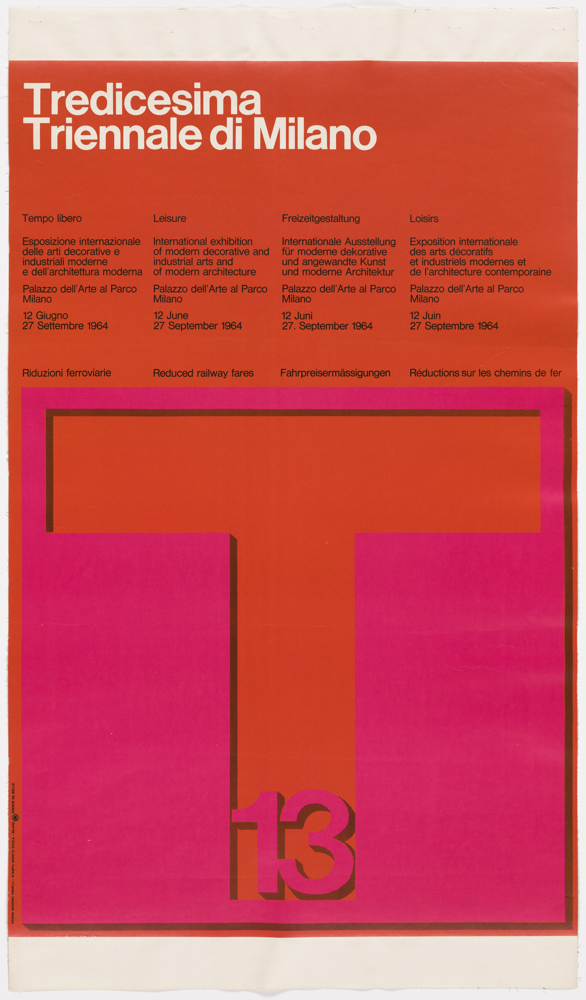 Massimo Vignelli. Tredicesima, Triennale di Milano