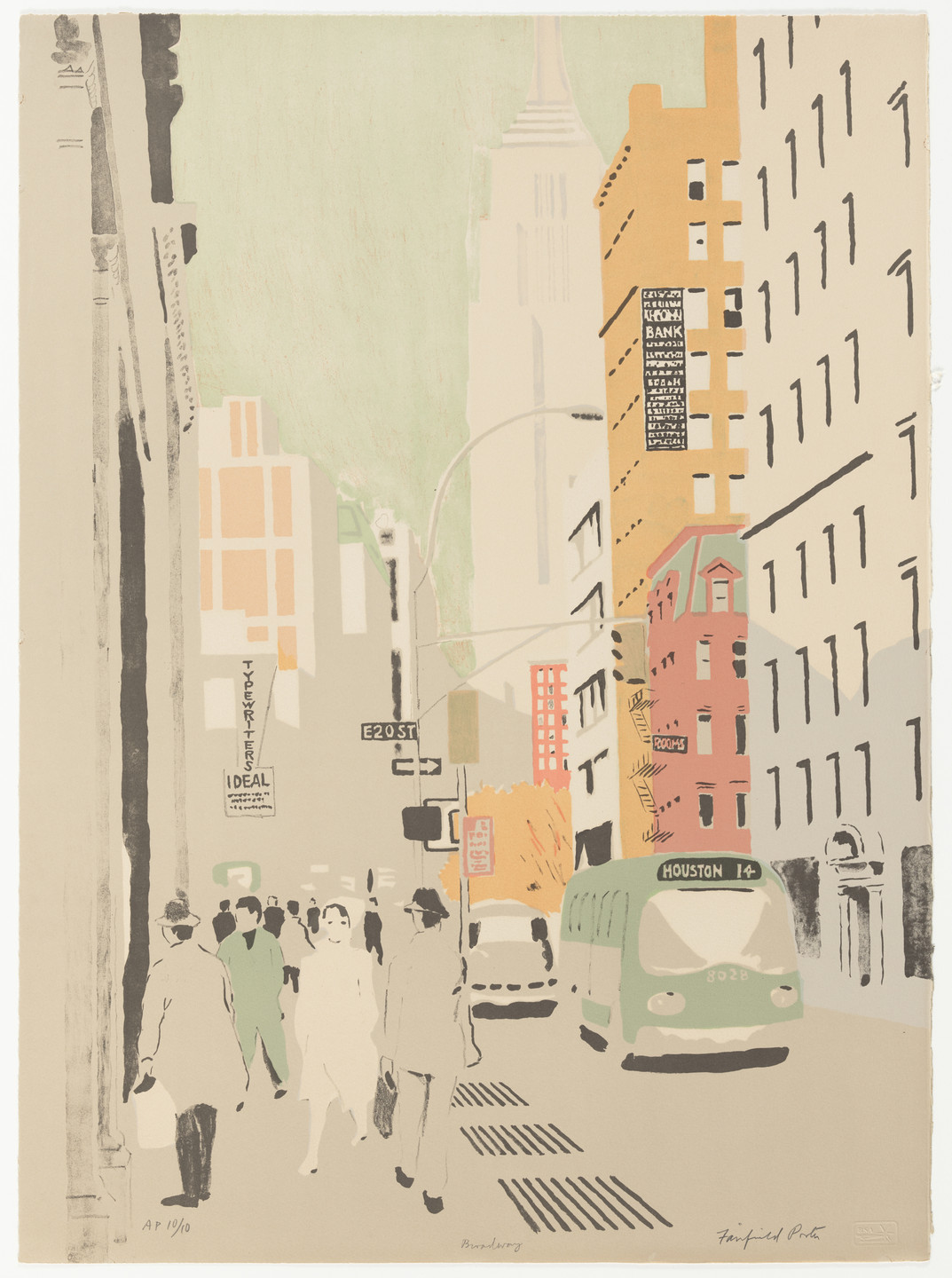 Fairfield Porter. Broadway. 1972