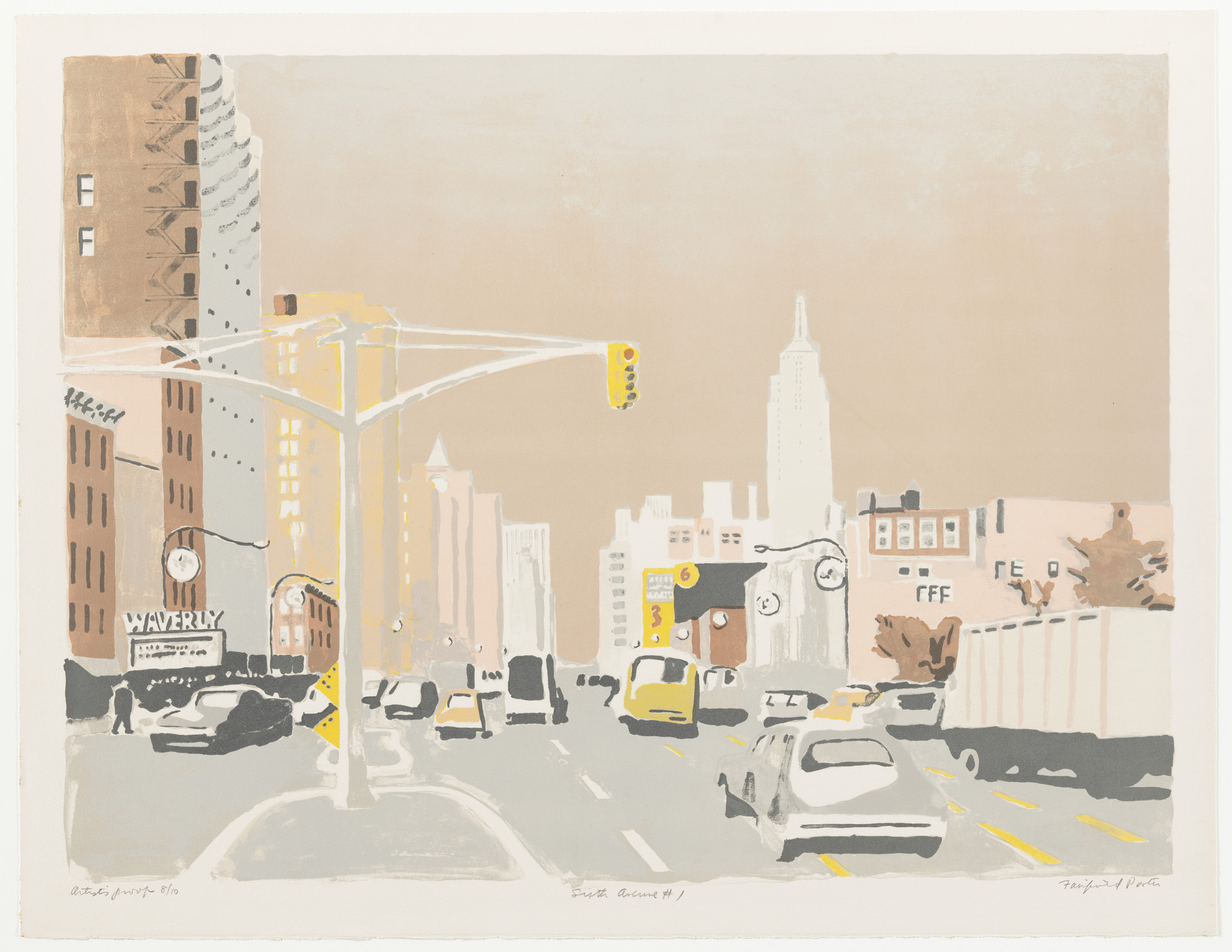 Fairfield Porter. Sixth Avenue I (State I). 1971