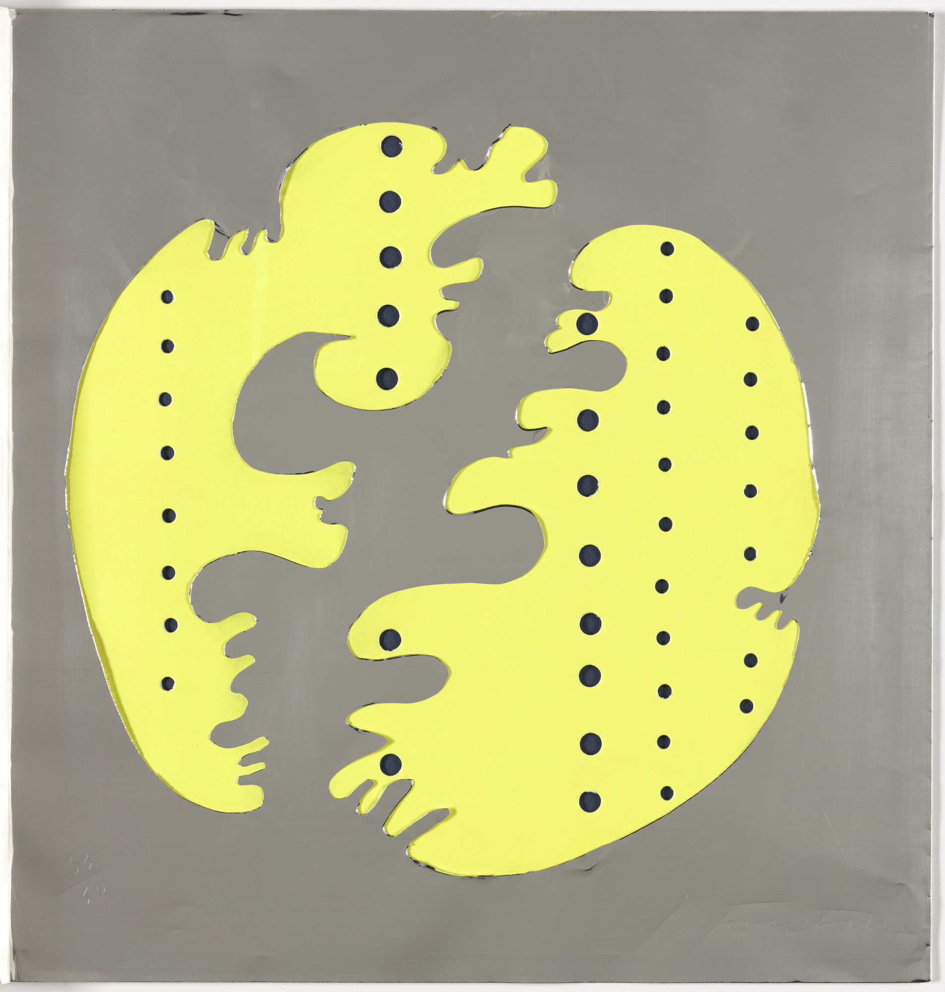 Lucio Fontana. Concetto Spaziale (Teatrino) , plate 2, from the portfolio Quattro oggetti di Lucio Fontana e due poesie di Salvatore Quasimodo (Four Objects by Lucio Fontana and Two Poems by Salvatore Quasimodo)