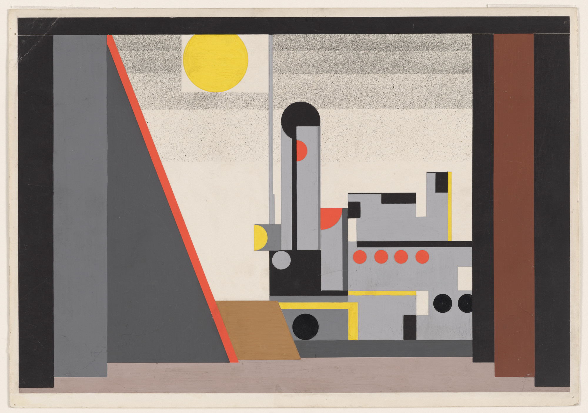 Walter Dexel. The Mountain Fortress. Set design for the play Mann ist Mann ( A Man's a Man )