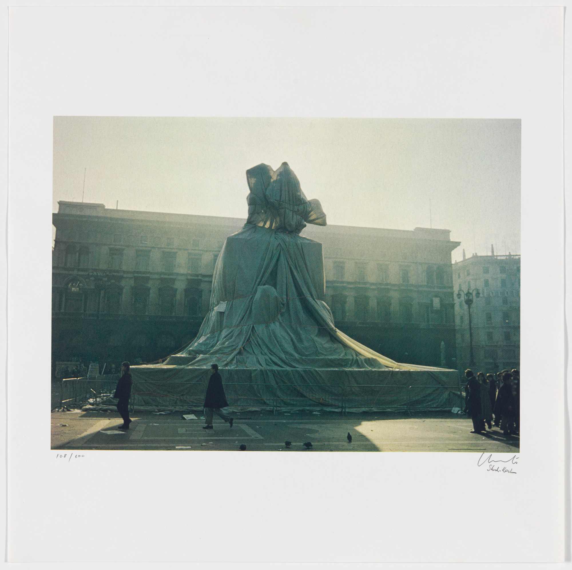 Christo. Wrapped Monument to Vittorio Emanuele, Piazza del Duomo, Milan, 1970 from The New Realists (Les Nouveaux réalistes)
