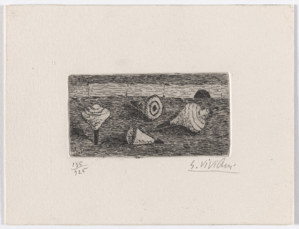 The Little Tops (Le Trottoline) from Six Etchings by Giuseppe Viviani (Sei Incisioni di Giuseppe Viviani)
