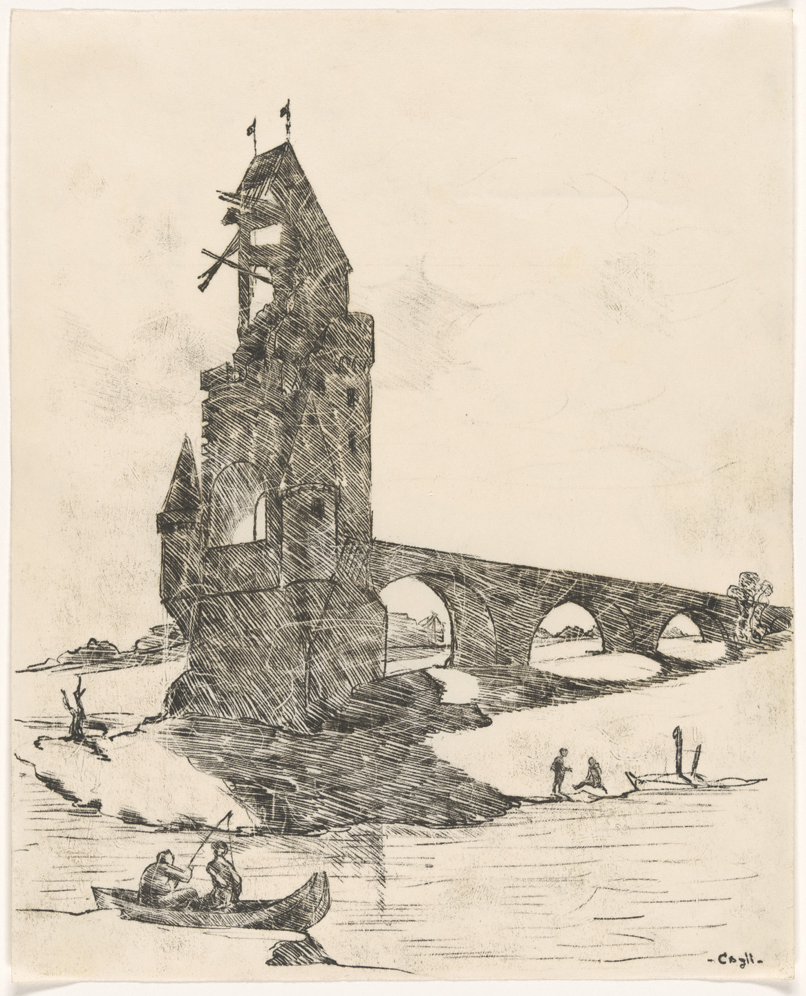 Corrado Cagli. The Bridge at Worms. 1945