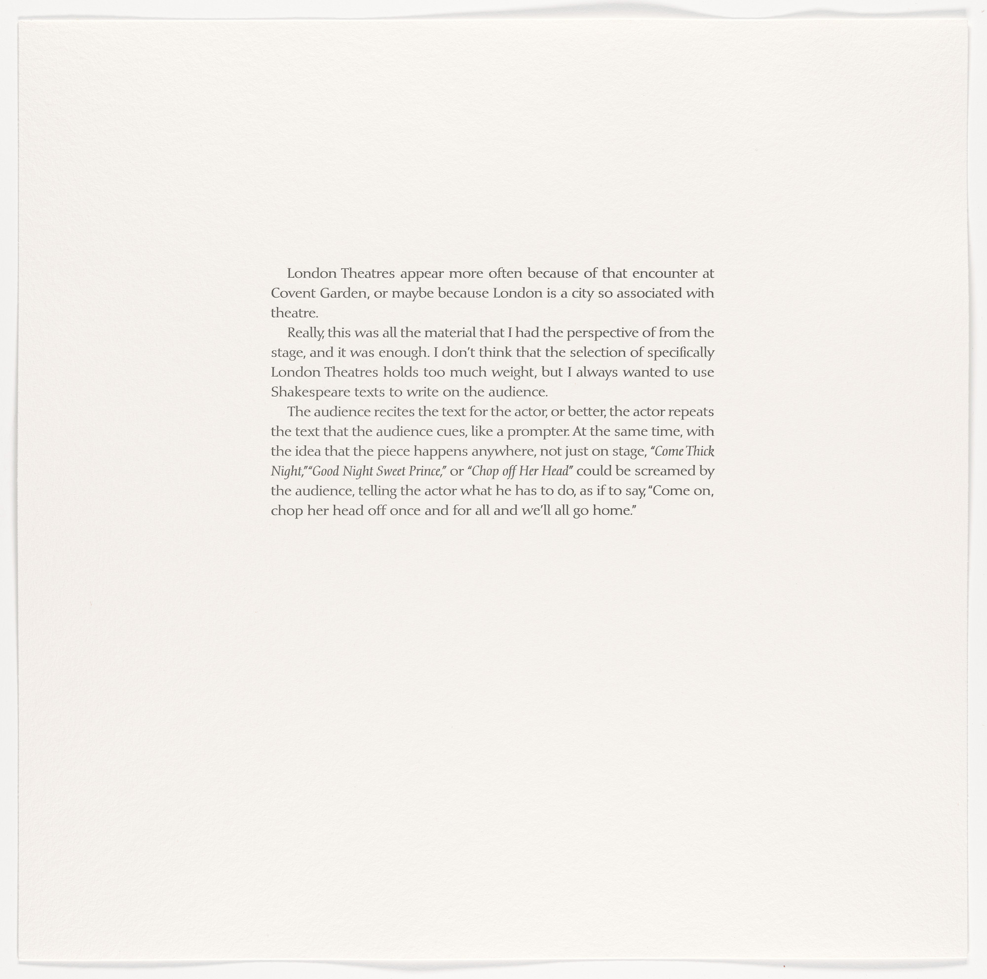 Guillermo Kuitca. Untitled from Puro Teatro (Pure Theater)