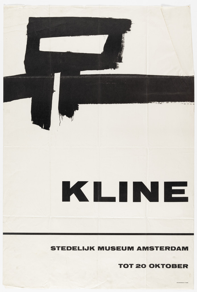 Poster for an exhibition of work by Franz Kline at the Stedelijk Museum, Amsterdam