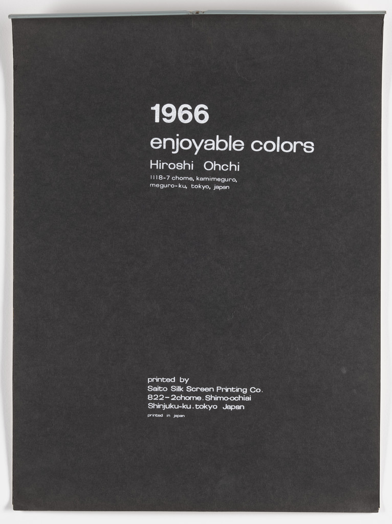 Enjoyable Colors wall calendar