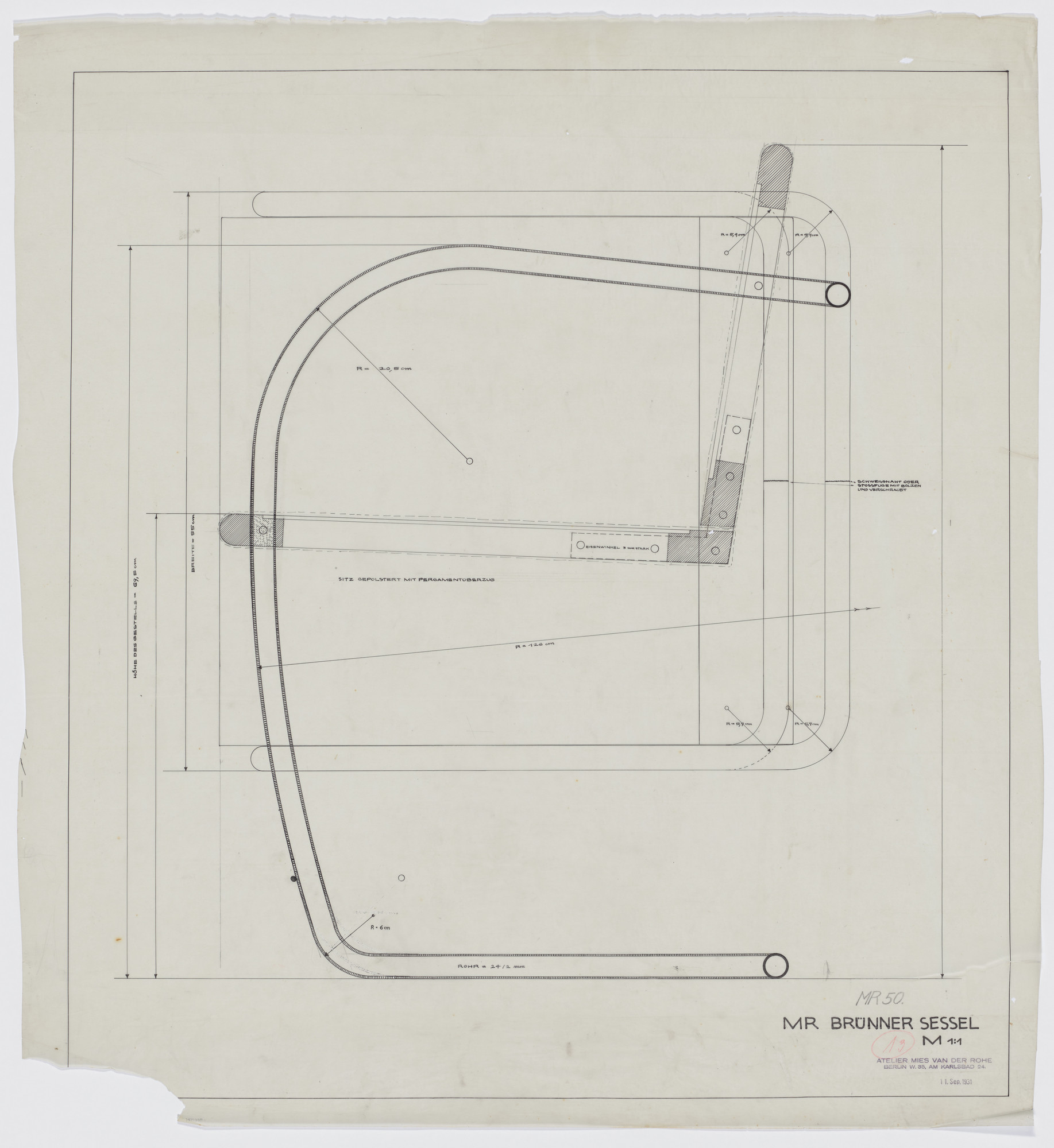 Ludwig Mies van der Rohe. Brno Chair