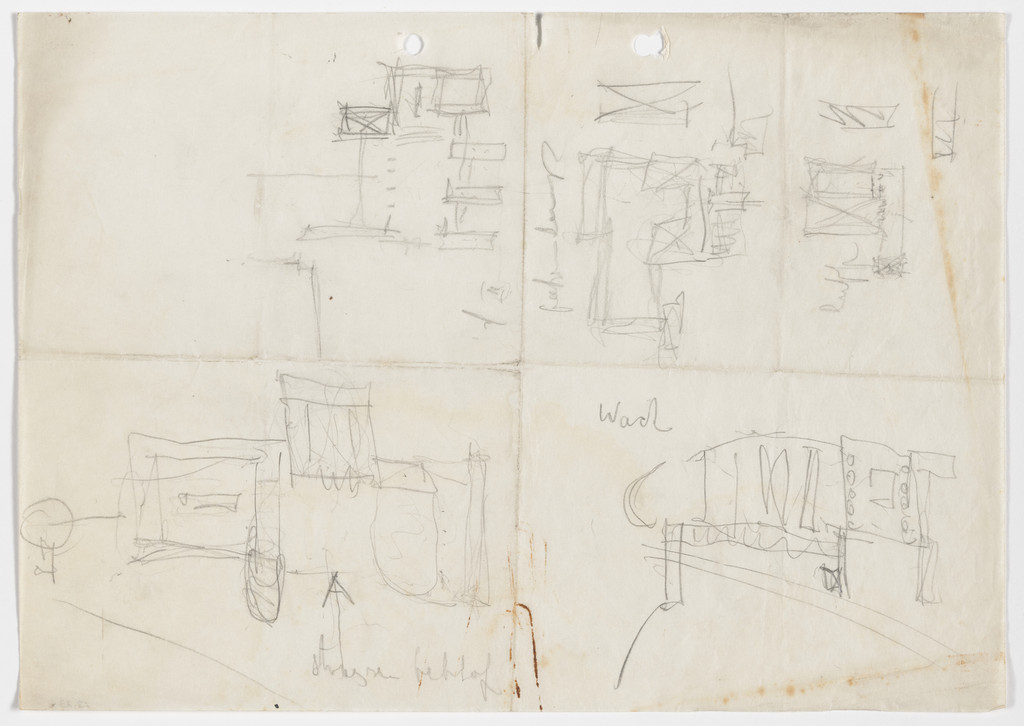 German Pavilion, International Exposition, Brussels, Belgium (Sketches)