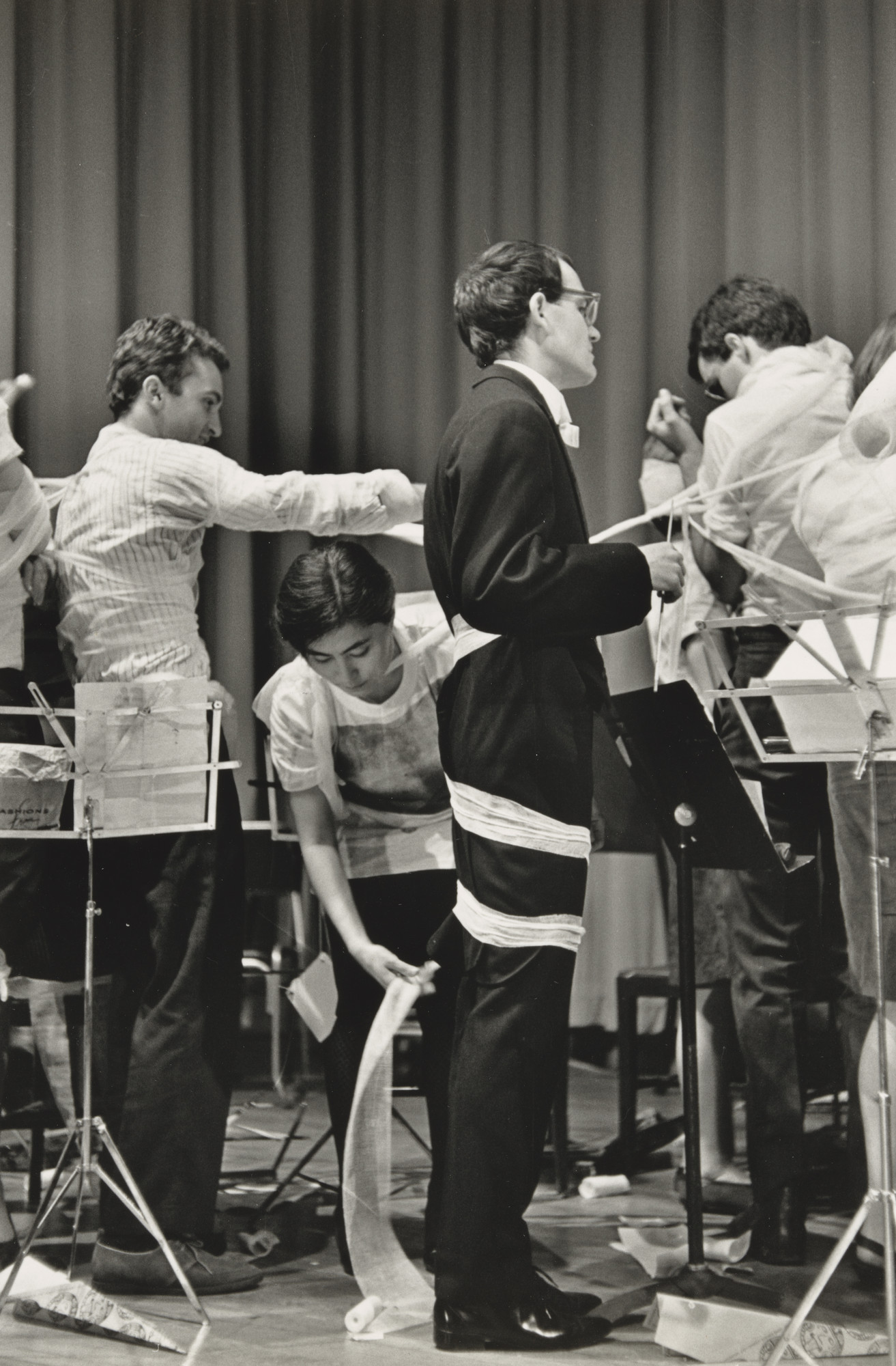 Fred W. McDarrah. Sky Piece for Jesus Christ, performed during Fluxorchestra at Carnegie Recital Hall, New York, September 25, 1965