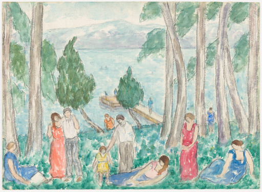 Hudson River Landscape with Figures