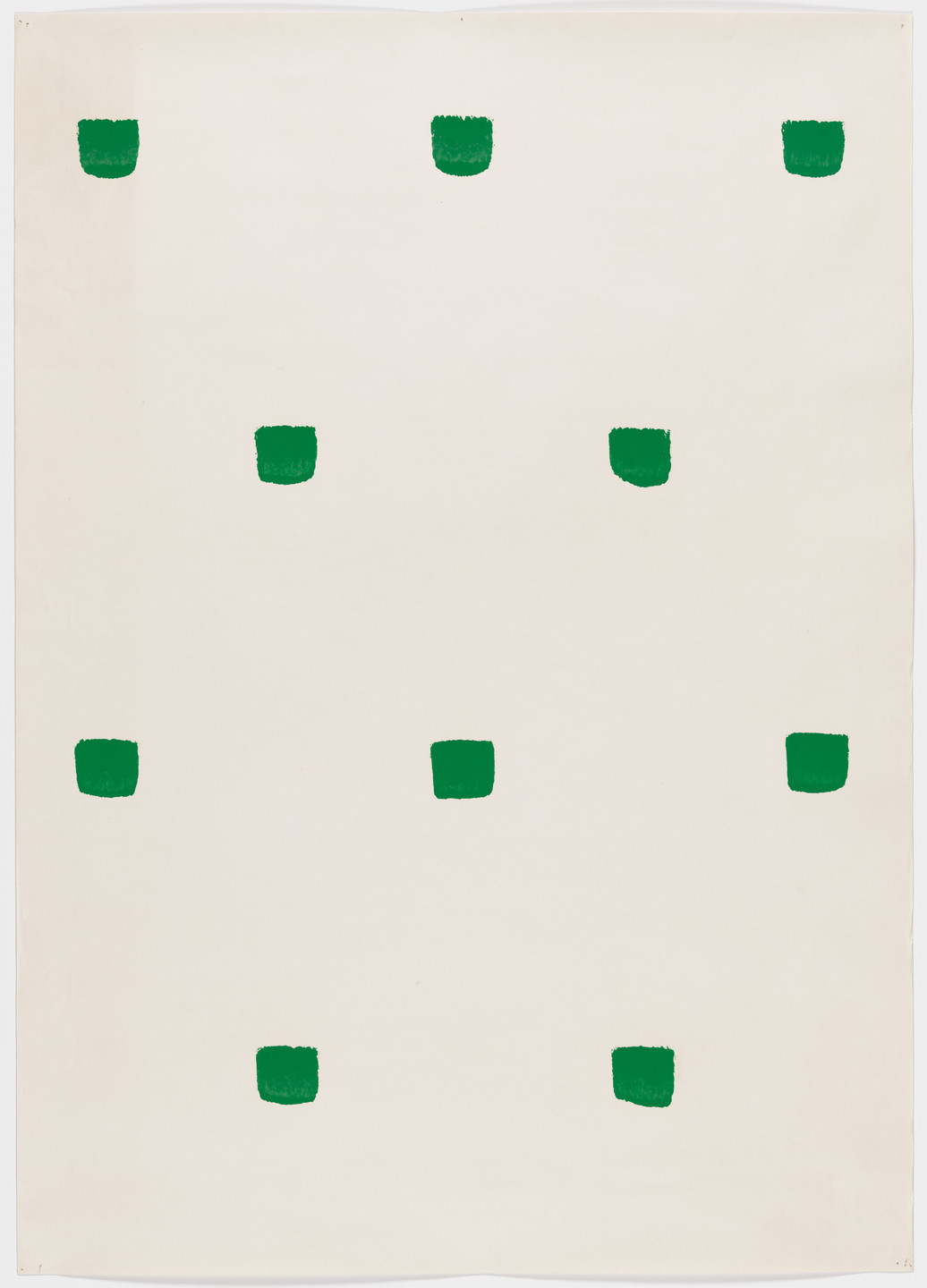 Niele Toroni. Empreintes de pinceau n°50 répétées à intervalles réguliers de 30 cm. 1973